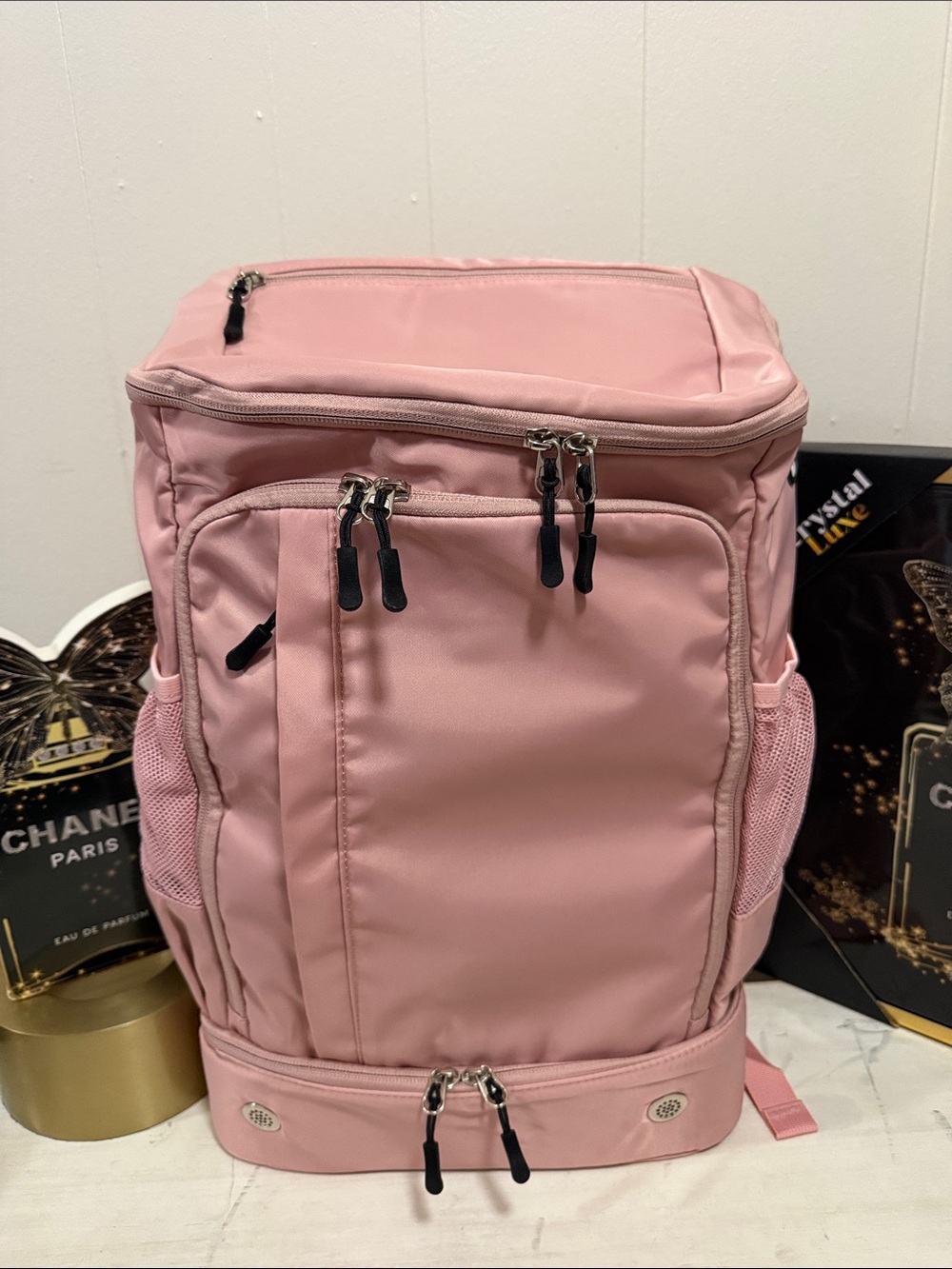 Blush Pink Multi-Pocket Backpack - Picture 12 of 12